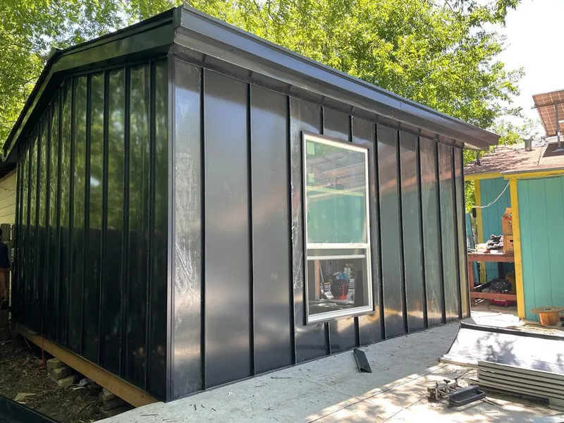 Black standing seam metal wall panels for Metal Roof Installation in Calexico